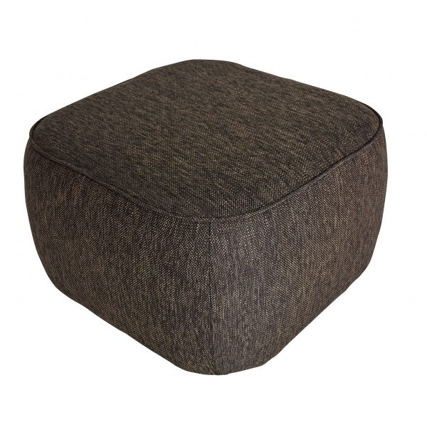 Hübsch Cube Puf  Mørkebrun - Image 3