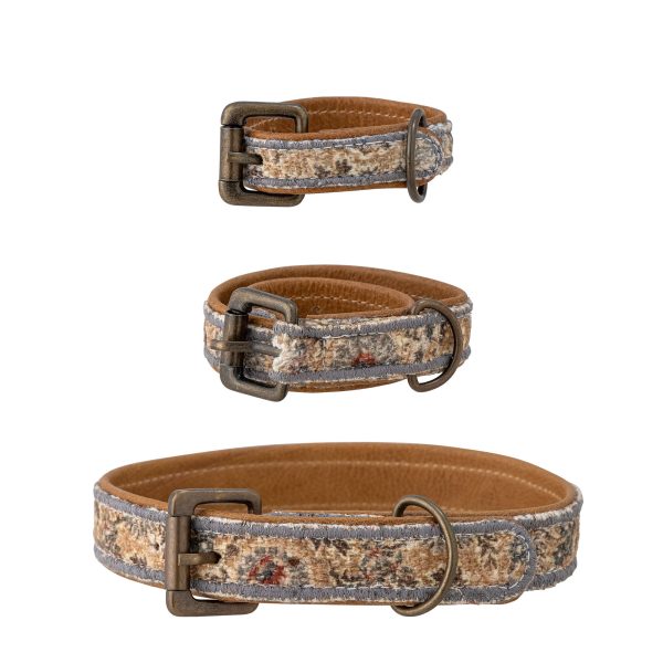 Bloomingville Imola Dog Collar, Blå, Bomuld