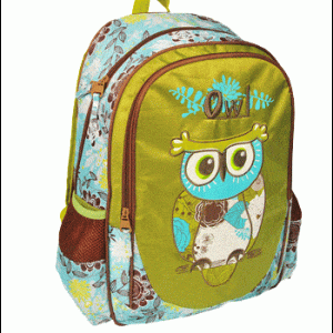 Skoletaske Uglemotiv