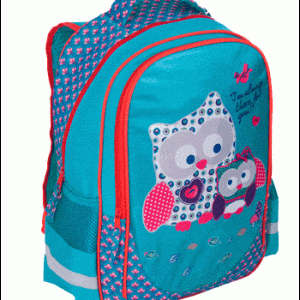 Skoletaske med uglemotiv