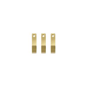 Meraki Hook, Thapsus, Brushed brass finish, Set of 3 pcs